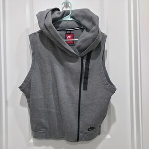 Nike Gray Sleeveless Hoodie Vest